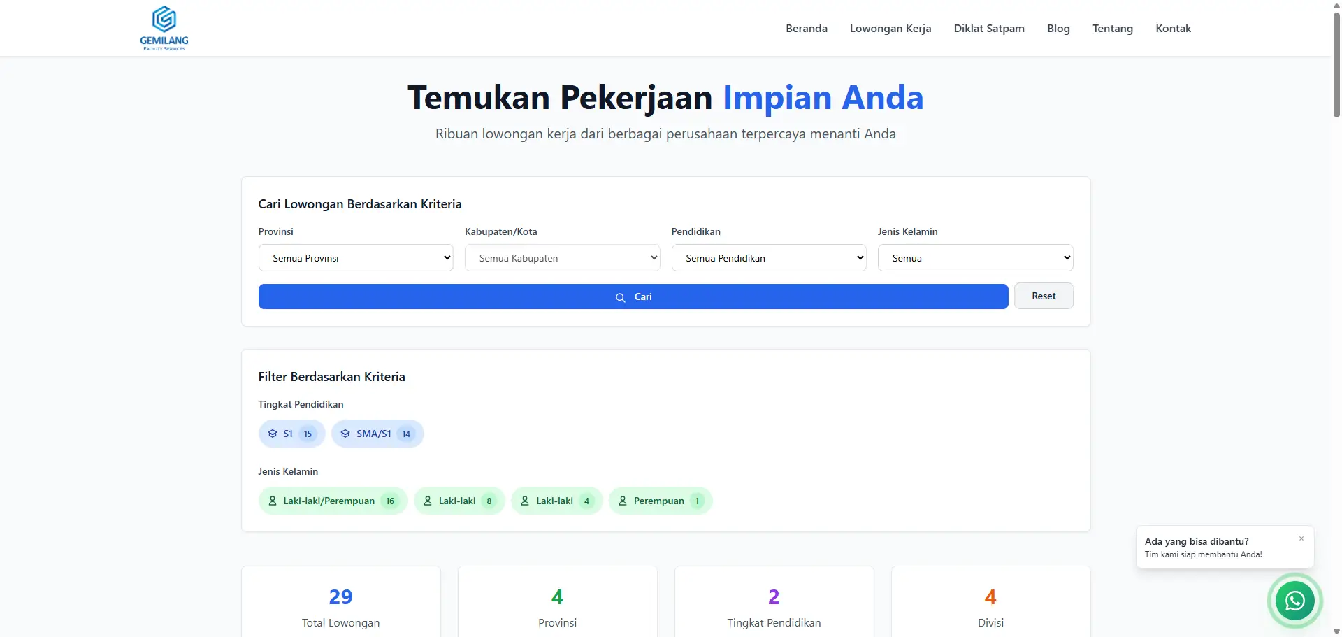 Website Loker Gemilang